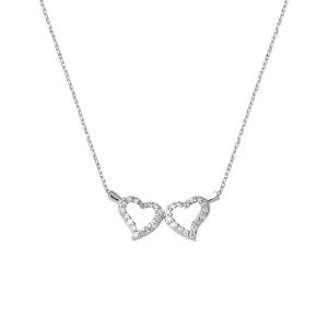 0,07 Carat Heart Eşi Diamond Necklace