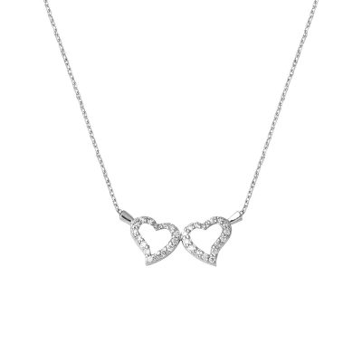 0,07 Karat Heart Eşi Diamond Necklace