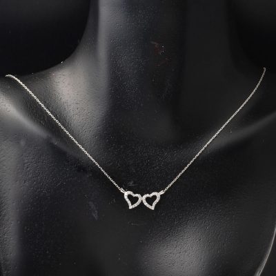 0,07 Karat Heart Eşi Diamond Necklace - 14K - 1.55g - EZ Gold