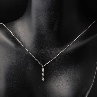 Tria Cascade de Lumière Diamant Collier - 14K - 1.48g - EZ Gold