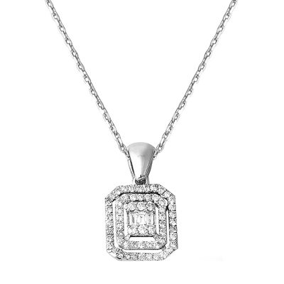 0,22 Karat Baguette Diamantlı Collier