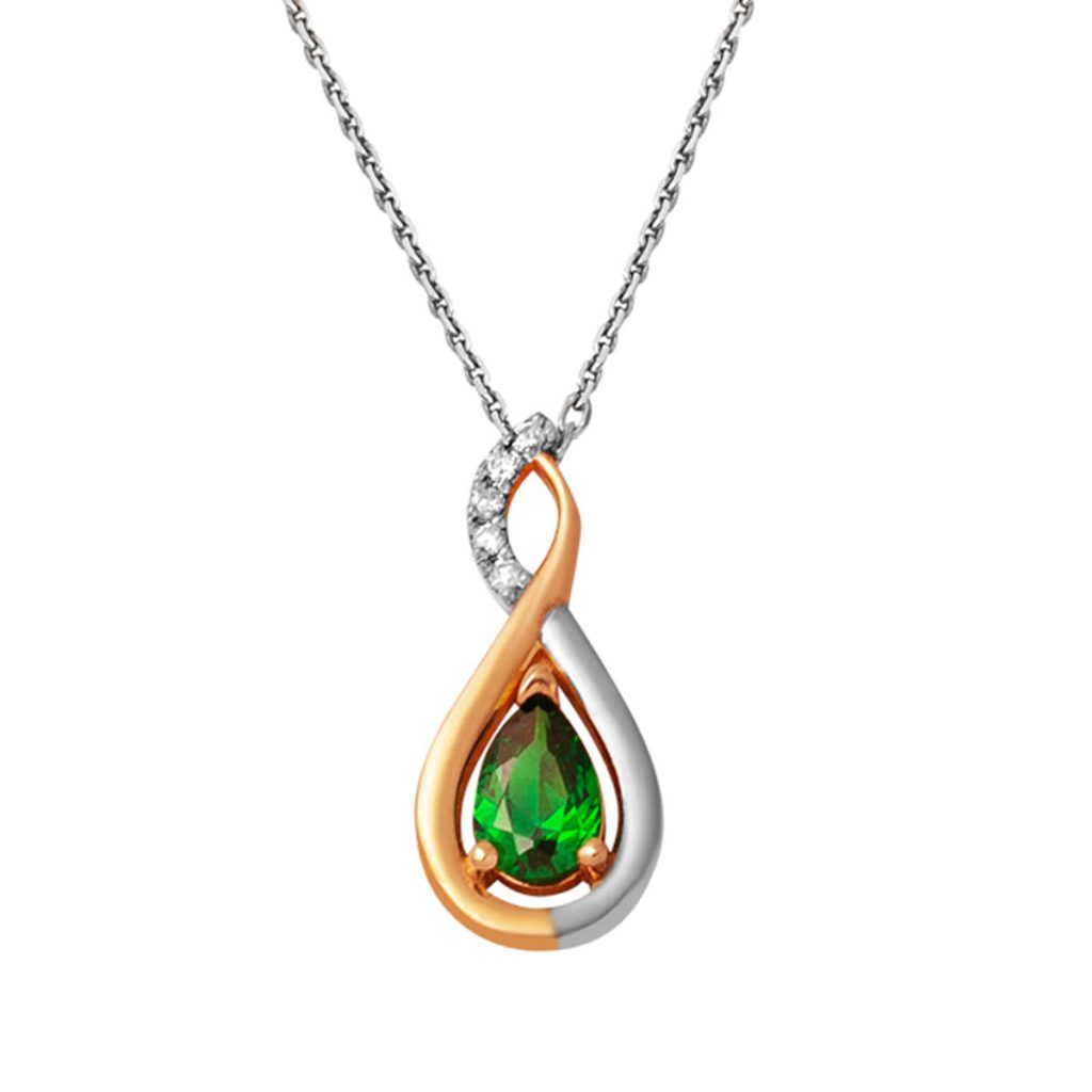 Diamant Emeraude Infini Collier