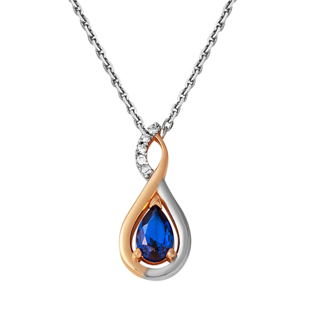 Diamant Saphir Infini Collier
