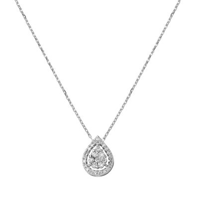 0,16 Karat Diamant Goutte Collier