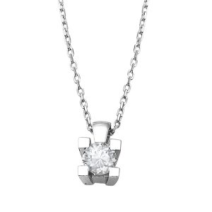 Zer 0,22 Carat Solitairelı Diamond Necklace