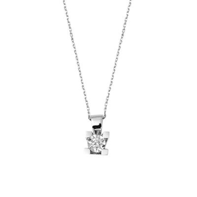 Zer 0,07 Karat Diamant Solitaire Collier