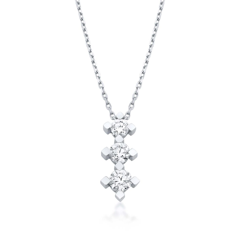 0,33 Carat Tria Diamant Collier