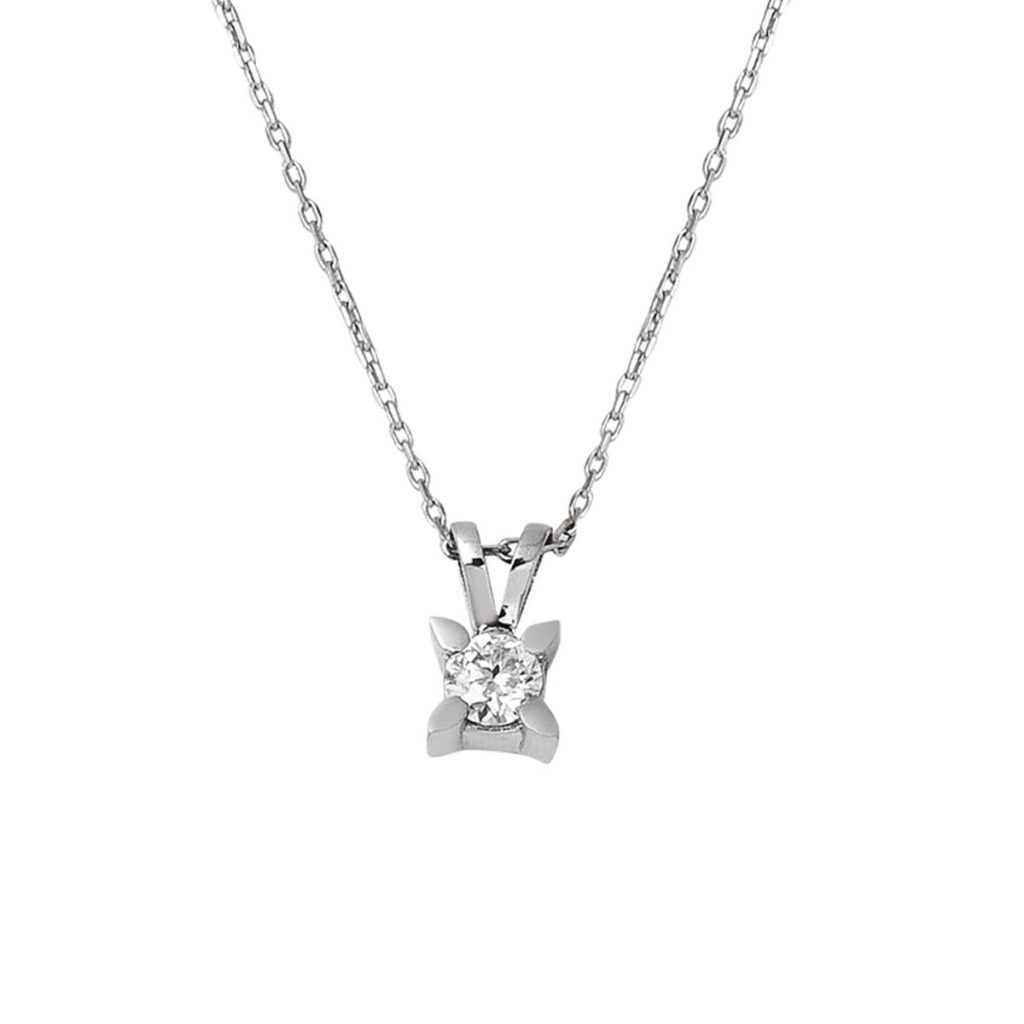 0,16 ct. Moissanite Diamond Solitaire Necklace