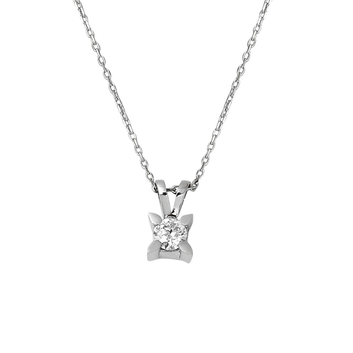 0,16 ct. Moissanite Diamond Solitaire Necklace
