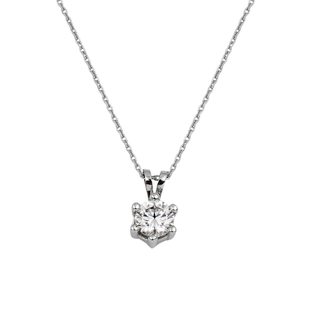 0,50 Carat Moissanite Solitaire Collier