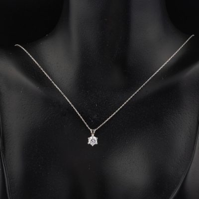 0,50 Karat Mozanit Tektaş Kolye - 14K - 1.6g - EZ Gold