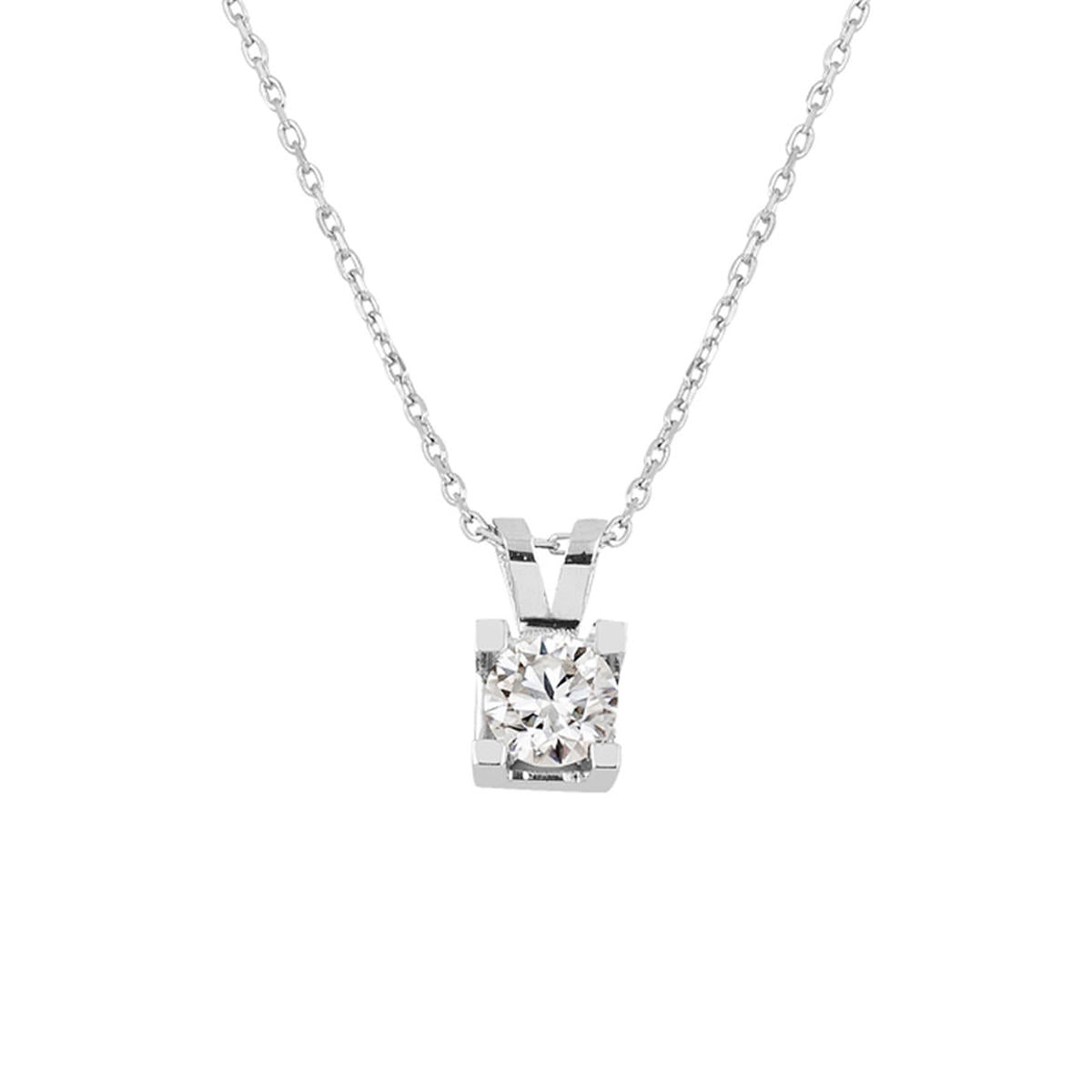 0,50 Carat Moissanite Solitairelı Gold Necklace