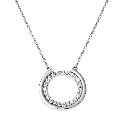 with Diamonds Gold Hoop Necklace