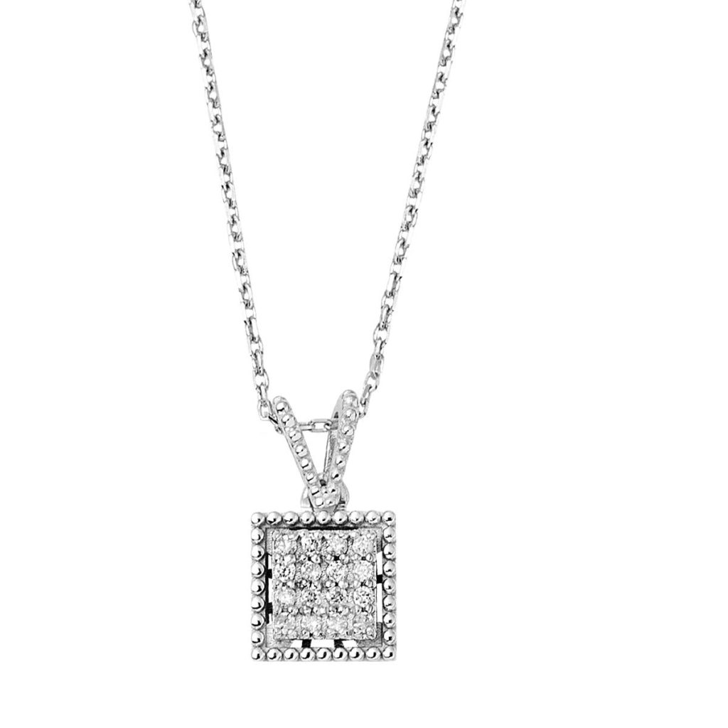 Zer 0,08 Carat Diamant Or Collier