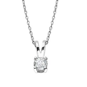0,14 Carat Solitairelı Diamant Collier