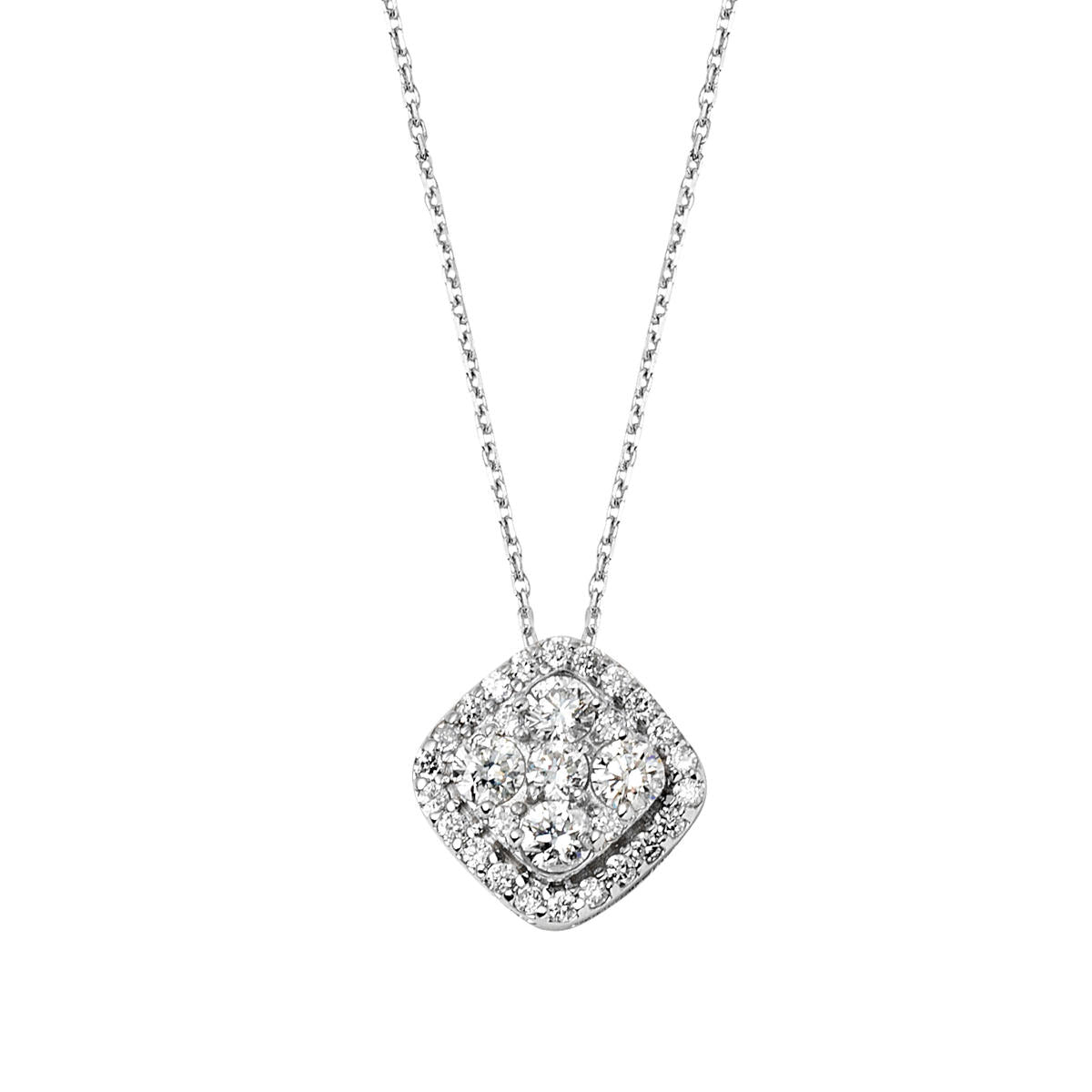 Zer 0,48 Carat Diamant Or Collier