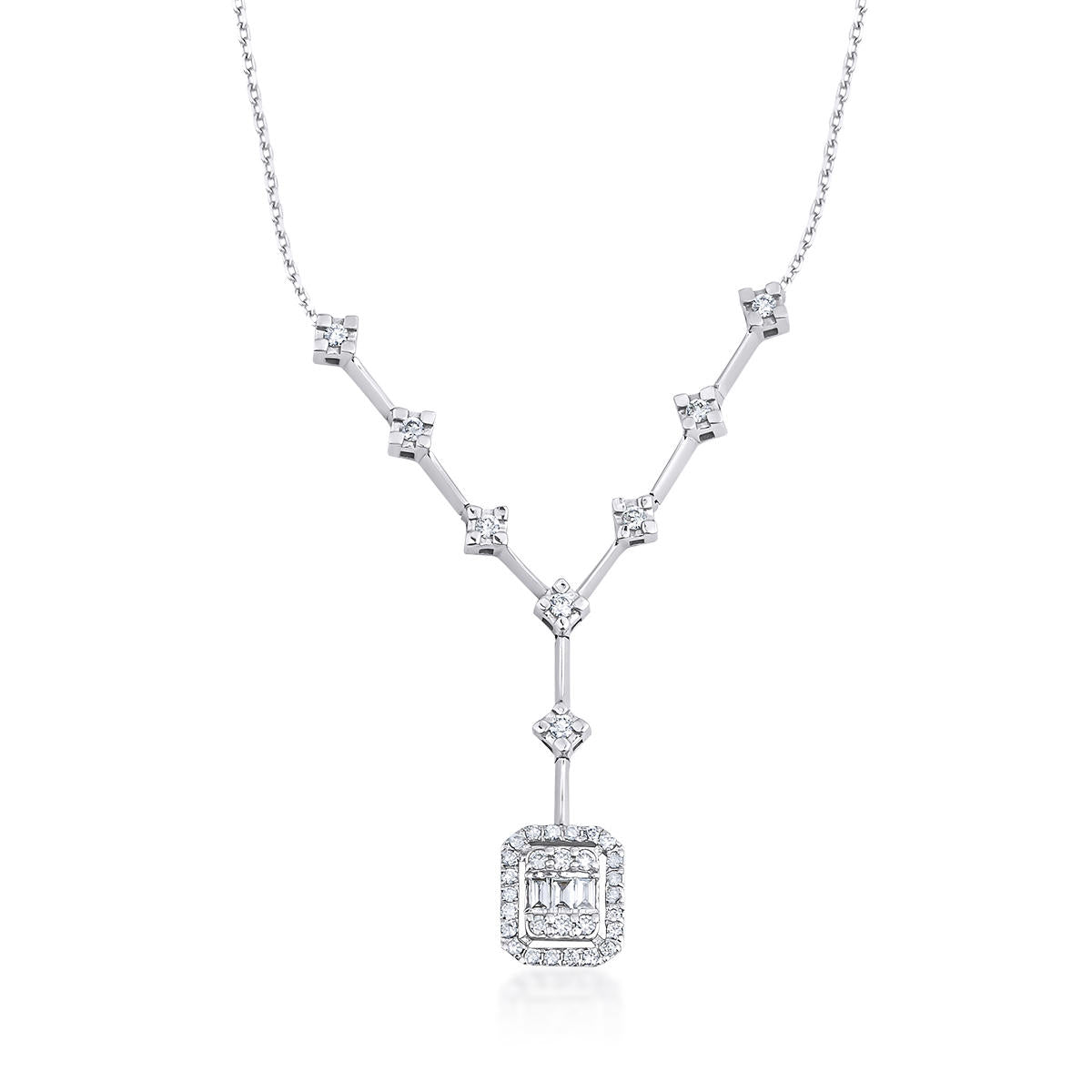 0,31 Carat Baguette Diamant Collier