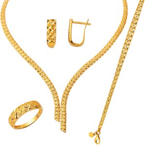 Princess Plain Gold Jewelry Set