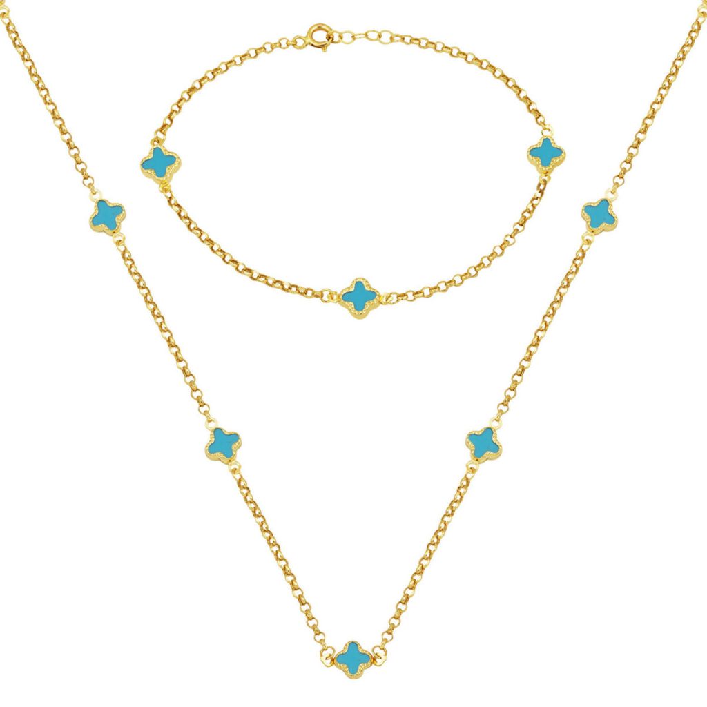 Van Cleef 14 Karat İkili Gold Set