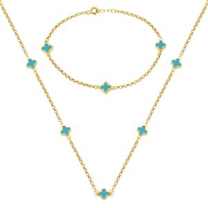 Van Cleef 14 Karat İkili Gold Set