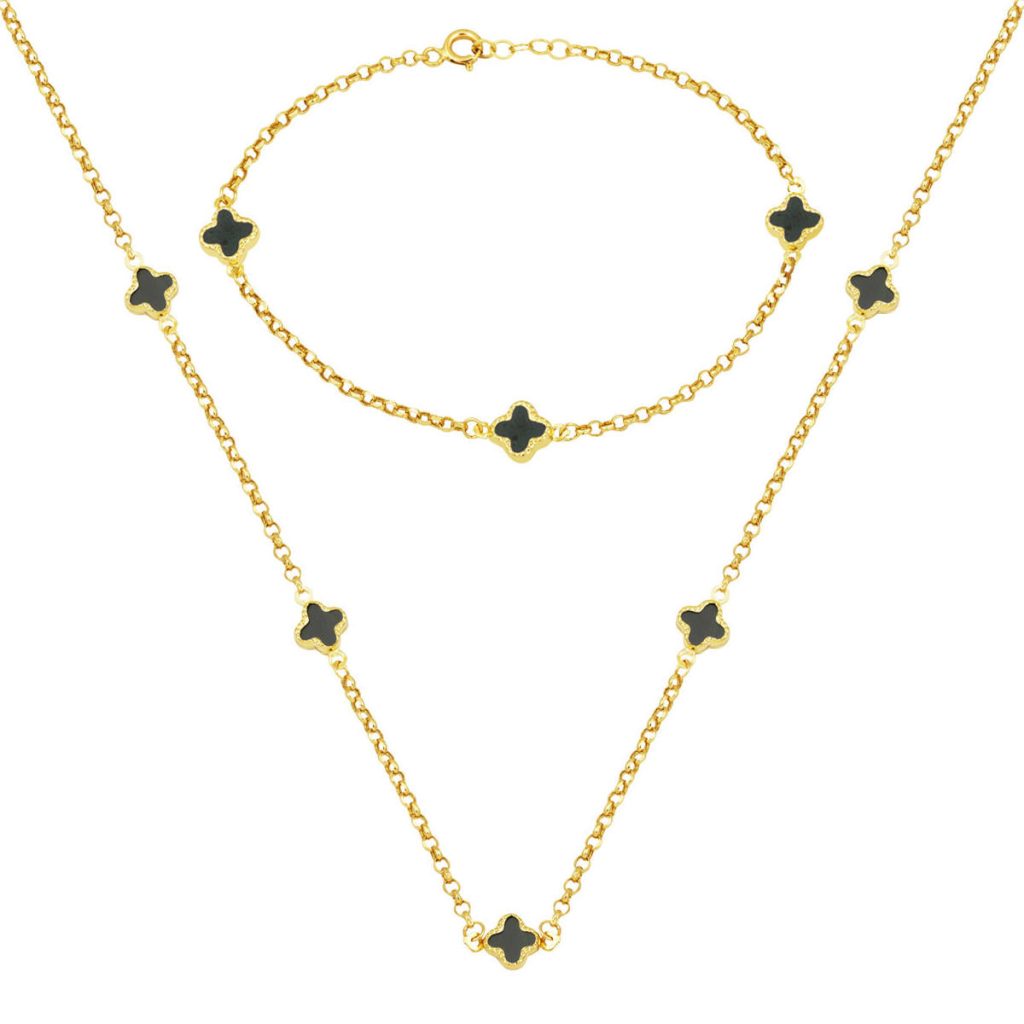 Emeraude Verti Van Cleef 14 Carats Collier Bracelet Set