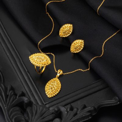 Markiz Yaşam Çiçeği 22 Ayar Altın Üçlü Set - 22K - 15.68g - EZ Gold