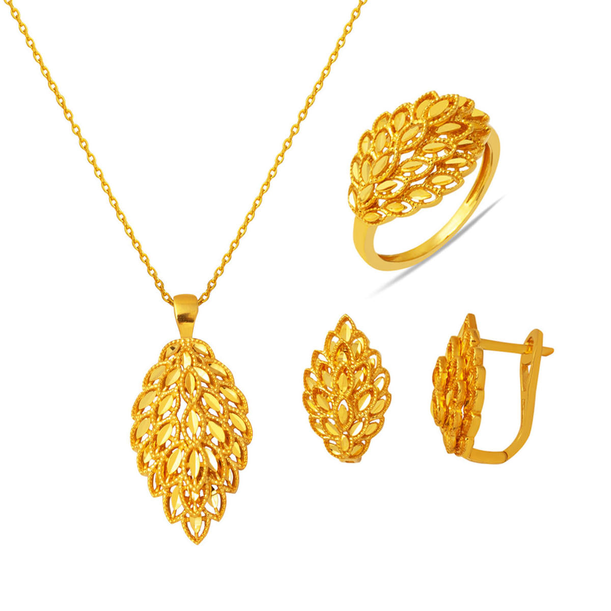 Feuille Model Mini 22 Carats Or Bijou Parure