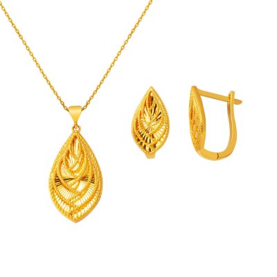 Kalemli Parlak 2'li 22K Gold Set