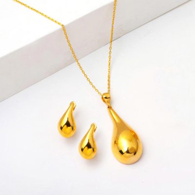 Su Dropsı Necklace Earringli 22K Spor Set - 22K - 8.74g - EZ Gold