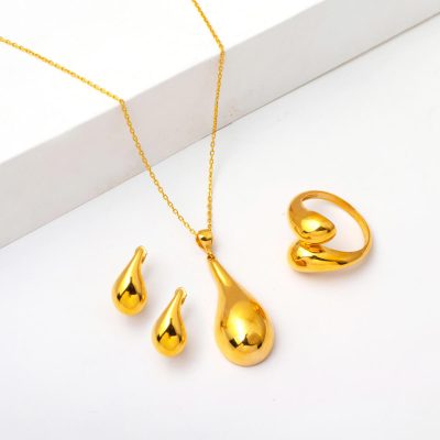 Su Gouttesı 22 Carats Spor Or Takı Seti - 22K - 13.74g - EZ Gold
