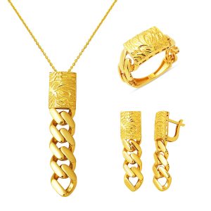 Tree of Life Curbli Spor Jewelry Set 14 Karat