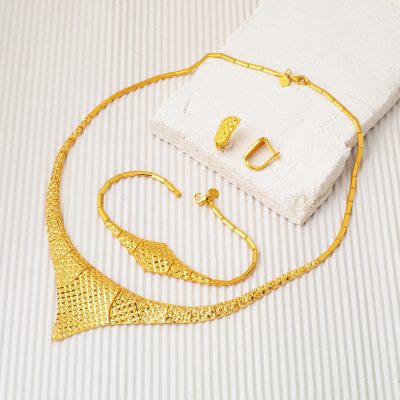 Nefertari Işıltılı 14 Carats Or Düğün Seti - 14K - 18.93g - EZ Gold