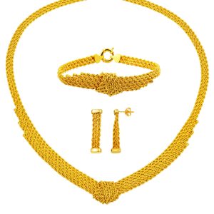 14 Karat Düğümlü Halat Gold Jewelry Set
