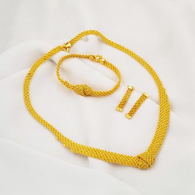 14 Carats Düğümlü Halat Or Takı Seti - 14K - 26.17g - EZ Gold
