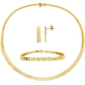 Filigree Italian 14 Karat Gold Set