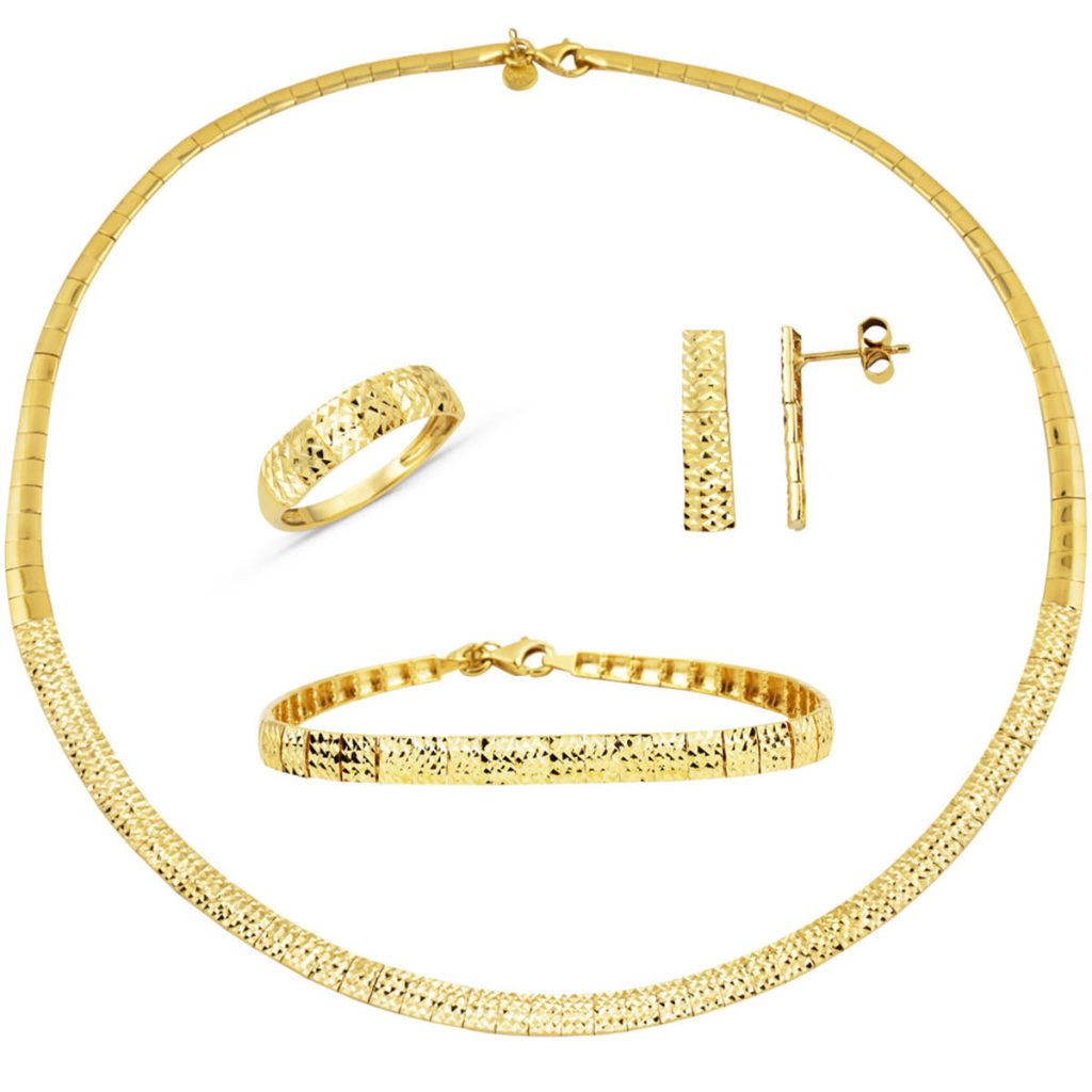 Italien 14 Carats Or Su Yolu Bijou Parure