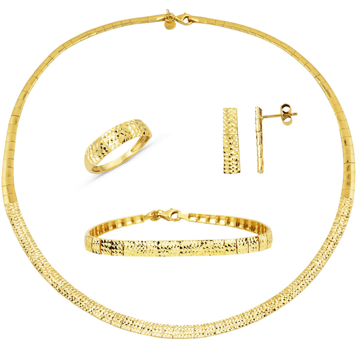 Italian 14 Karat Gold Su Yolu Jewelry Set