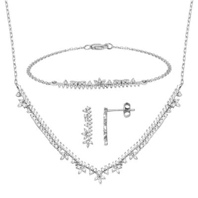Design 14K White Gold Three-piece Set
