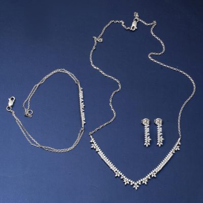 Design 14K White Gold Three-piece Set - 14K - 7.98g - EZ Gold