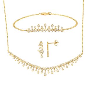 Drop Model 14 Karat Gold Three-piece Set