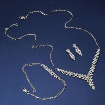 Hanımeli Design White Gold 14K Nişan Seti - 14K - 9.05g - EZ Gold