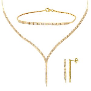 Sarkıt Filigree 2 Row Yellow Gold Necklace Set