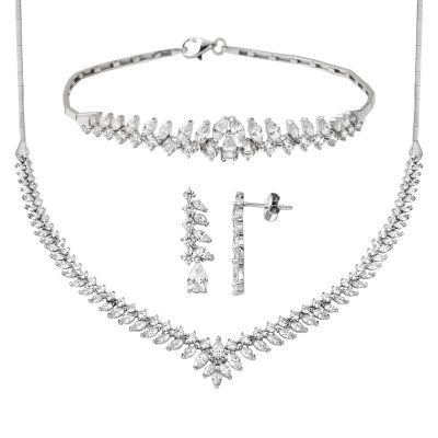 Droplar 14K White Gold Set