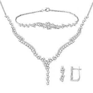 Diamond Möntür 14 Karat White Gold Set
