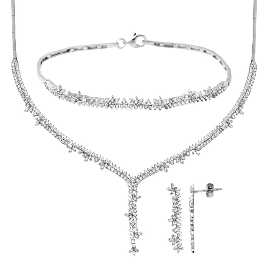 White Gold Ivy 14 Karat Wedding Set