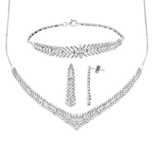 Lilyum White Gold Set 14 Karat