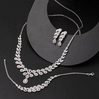Drop White Gold Three-piece Set 14K - 14K - 7.5g - EZ Gold