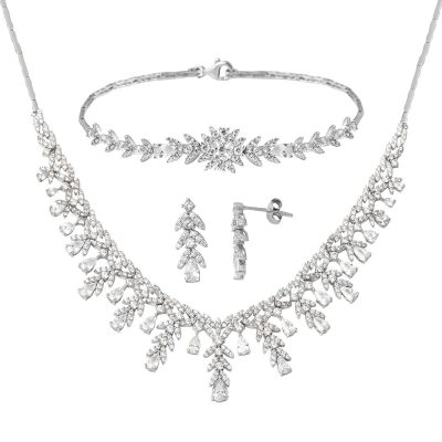 Droplar White Gold Set 14K