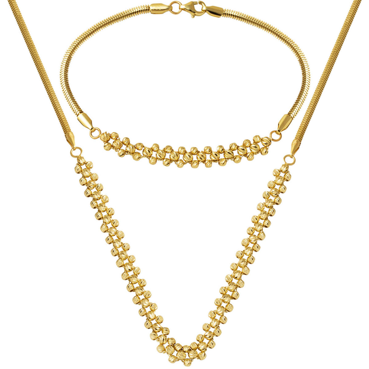 Balıksırtı Doriquelı 14 Carats Or Set