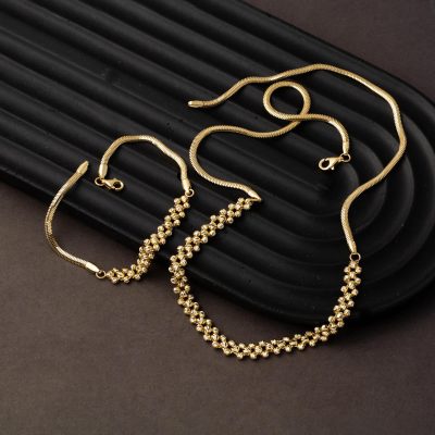 Balıksırtı Doriquelı 14 Carats Or Set - 14K - 13.22g - EZ Gold